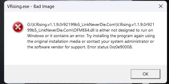 Bị lỗi V rising như thế này ai bt cách fix ko ạ Bị lỗi V rising như thế này ai bt cách fix ko ạ