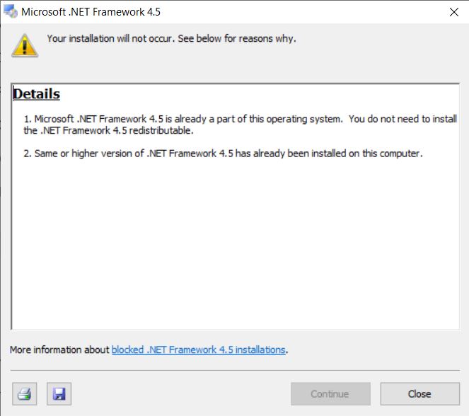 Lỗi Microsoft Visual C++ và Microsoft .NET cao hơn requirement của game