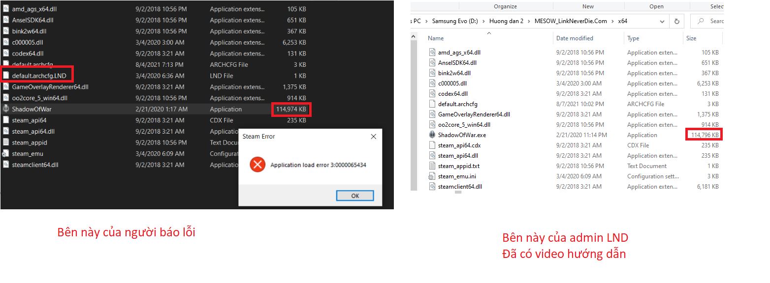 Lỗi Application load error 3: 0000065434 game Middle-earth: Shadow of War Lỗi Application load error 3: 0000065434 game Middle-earth: Shadow of War