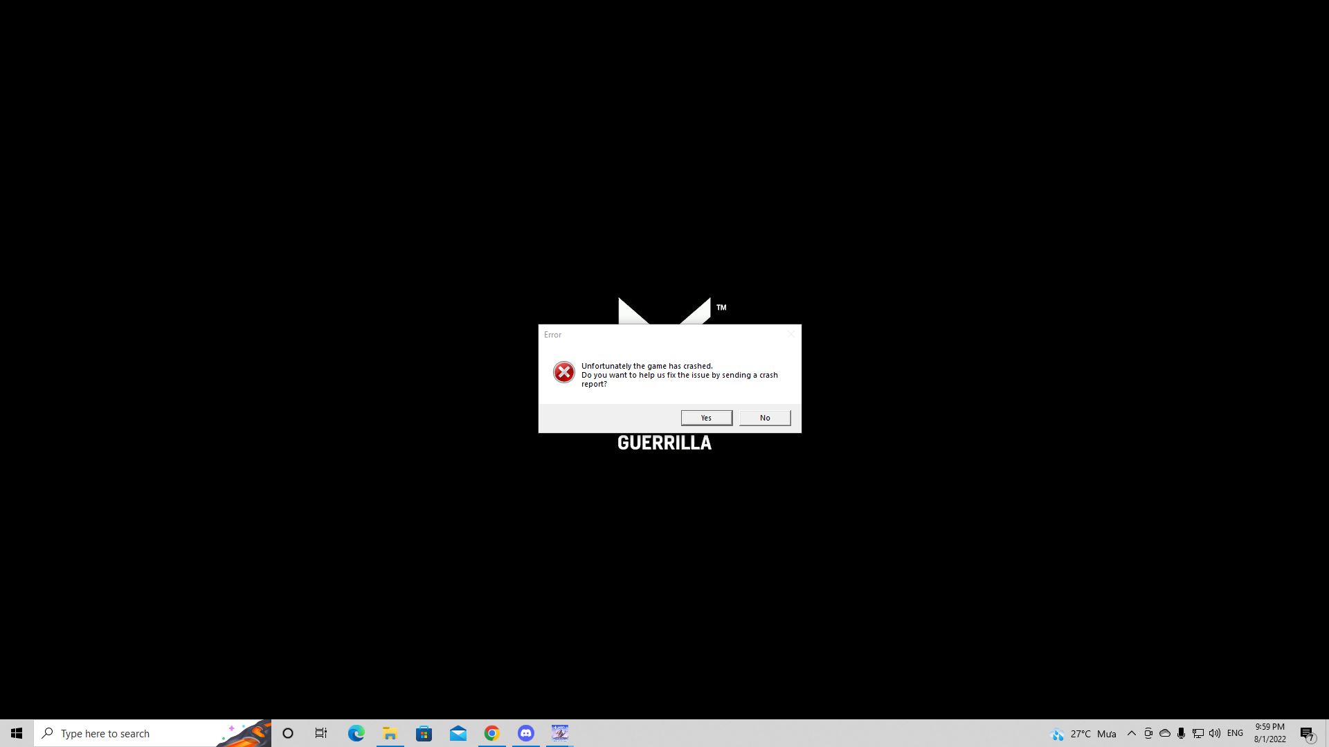 Horizon Zero Dawn vào đc 4 5 giây thì bị crash Horizon Zero Dawn vào đc 4 5 giây thì bị crash