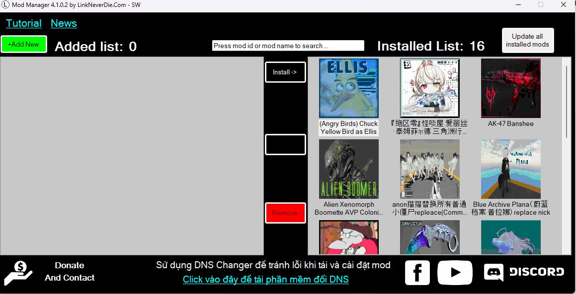 L4D2 Mod Manager không tồn tại chức năng uninstall