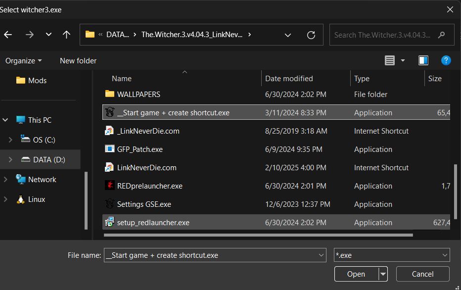 Xin cách mod The Witcher 3