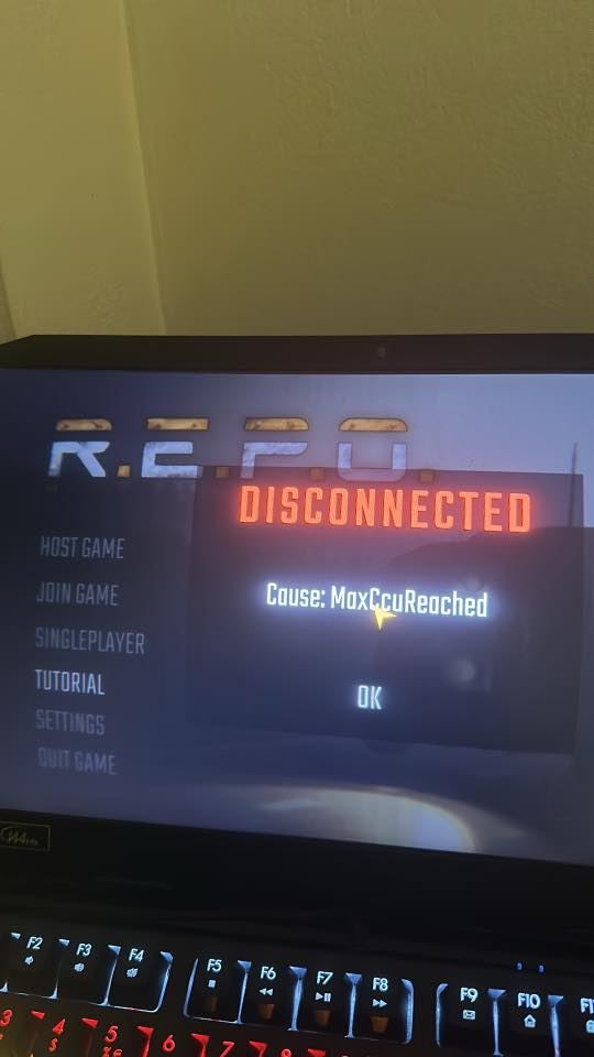 R.E.P.O MaxCCUReached khi host phòng
