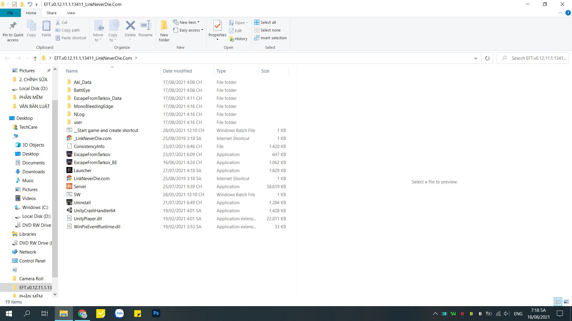 lỗi khi chơi game EscapefromTarkov.exe not found at game patch. Please check that the directory is correct lỗi khi chơi game EscapefromTarkov.exe not found at game patch. Please check that the directory is correct