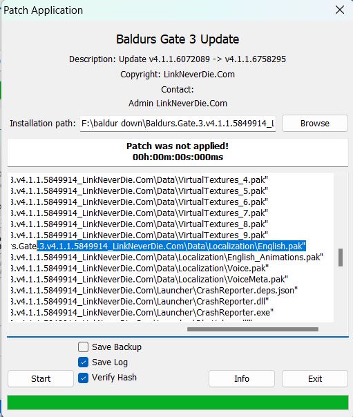patch 8 (update) Baldur's gate 3 bị lỗi khi cài patch 8 (update) Baldur's gate 3 bị lỗi khi cài