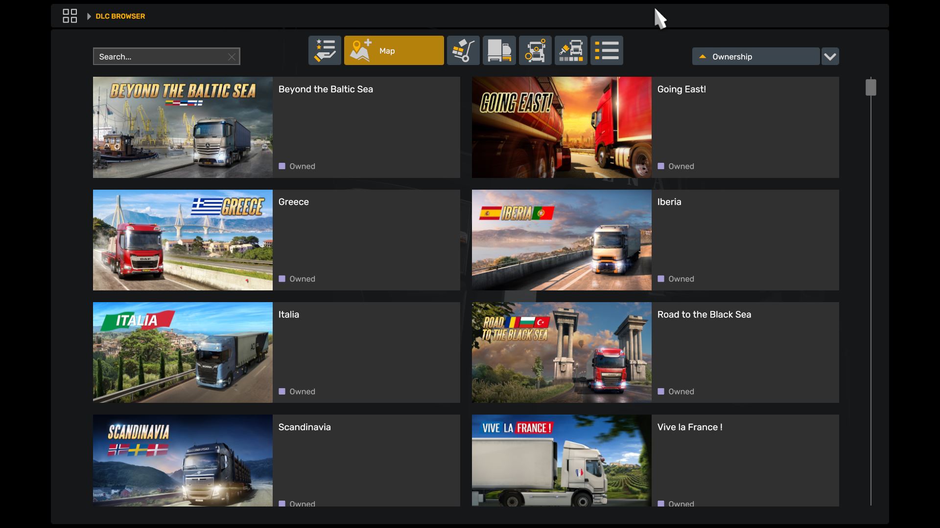ETS2 thiếu / chưa cài DLC