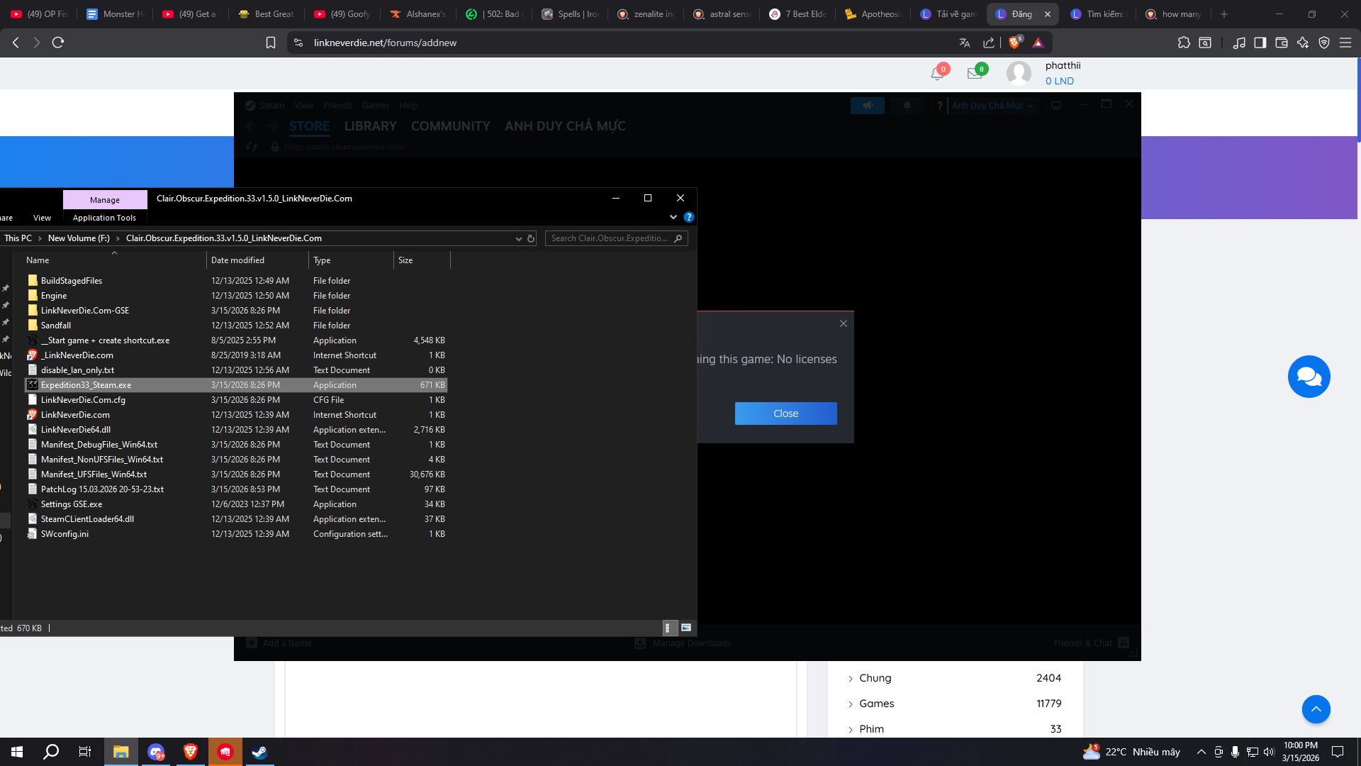 No licenses Expedition 33 ad oi