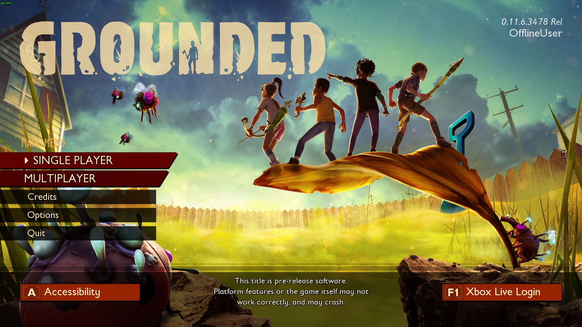 Lỗi Xbox game Grounded Lỗi Xbox game Grounded