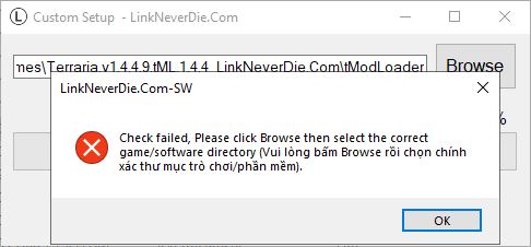 Lỗi không update được tmodloader lên bản mới nhất