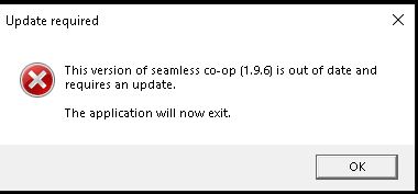 cập nhập mod seamless coop vì đã cũ và không chơi được coop