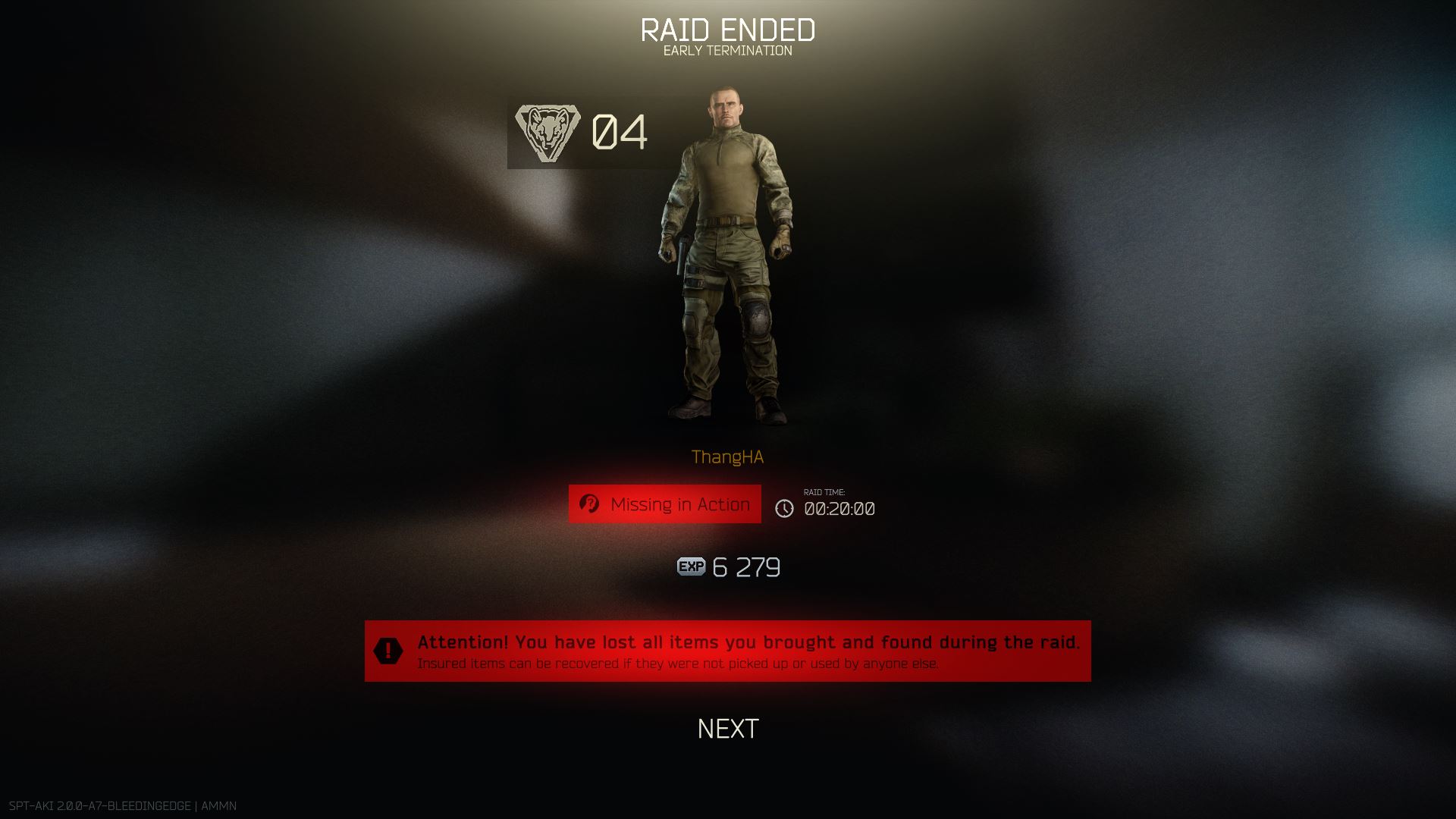 Game Escape From Tarkov lỗi mất đồ sau khi chơi xong 1 màn Game Escape From Tarkov lỗi mất đồ sau khi chơi xong 1 màn