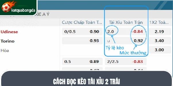 Kèo Tài Xỉu 2 trái
