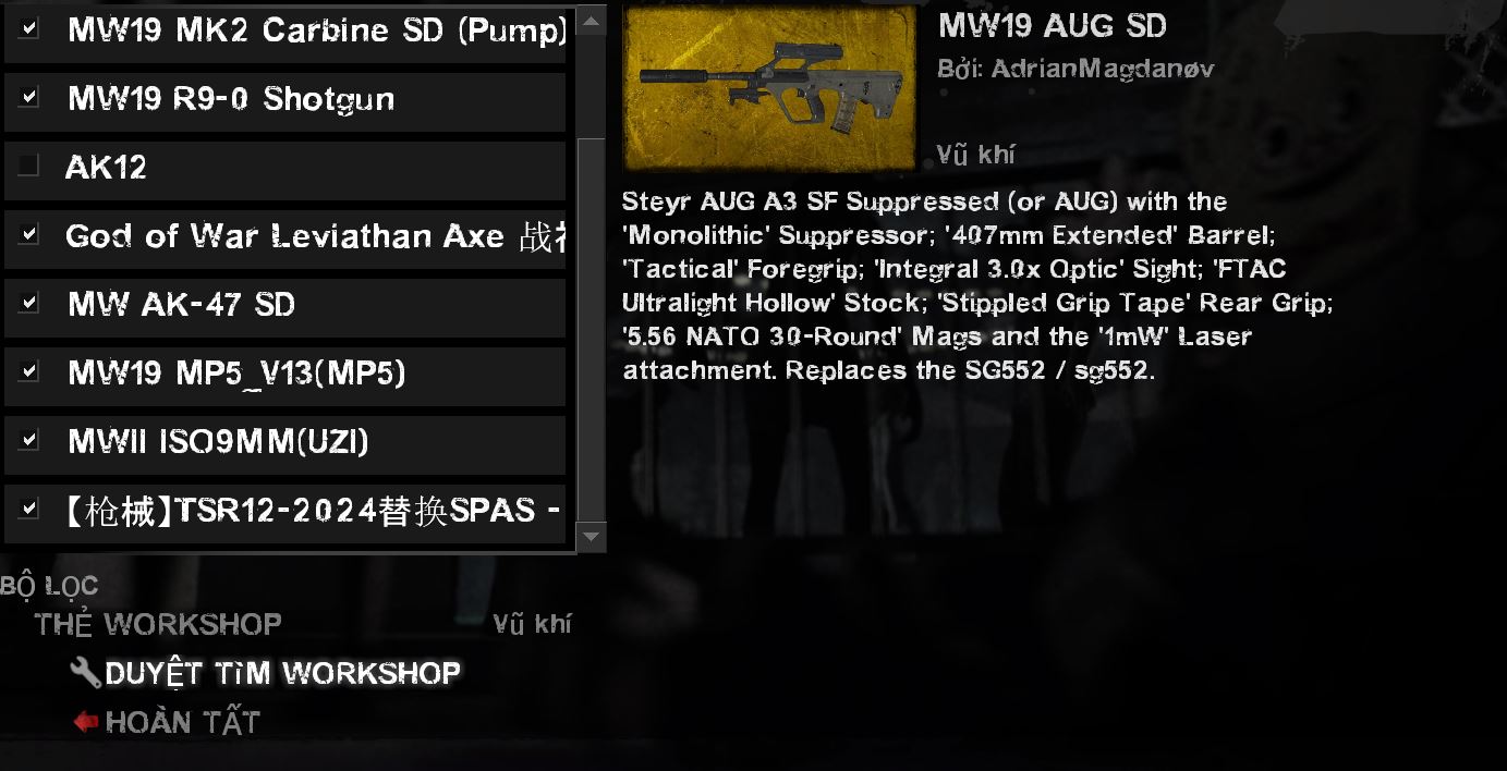 Lỗi không thể chạy mod vũ khí L4D2
