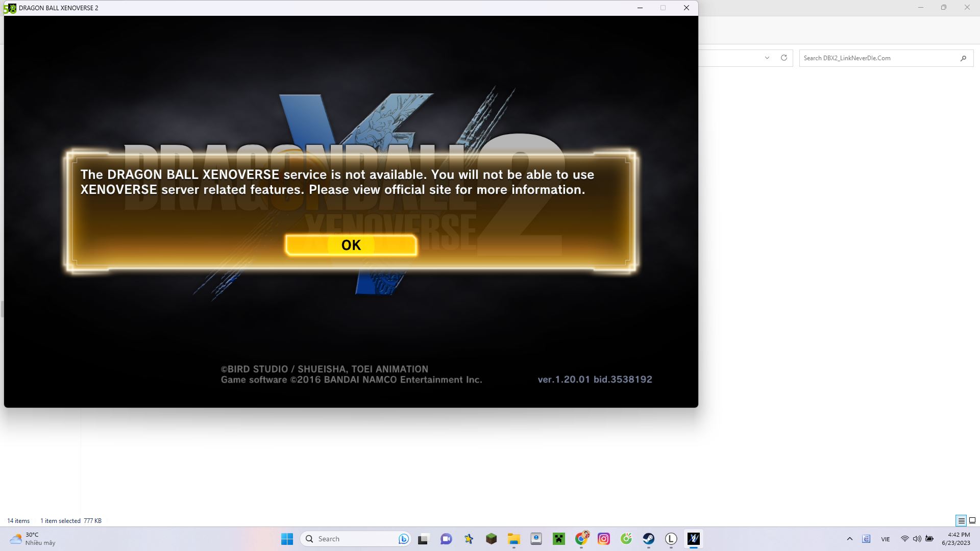 Không chơi được online Dragon ball xenoverse 2 Không chơi được online Dragon ball xenoverse 2