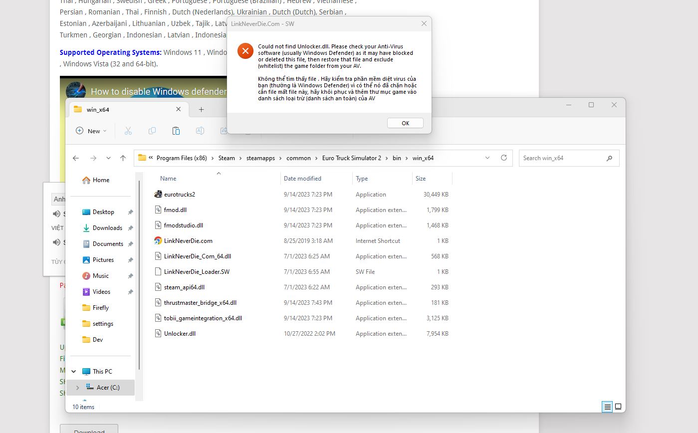 Lỗi không thể Unlock DLC Euro Truck Simulator 2 Lỗi không thể Unlock DLC Euro Truck Simulator 2