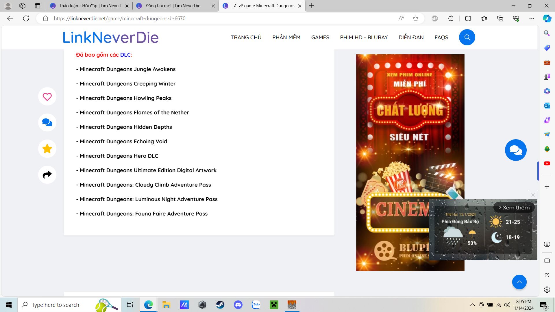 Làm cách nào để kích hoạt Adventure Pass trong MC Dungeon