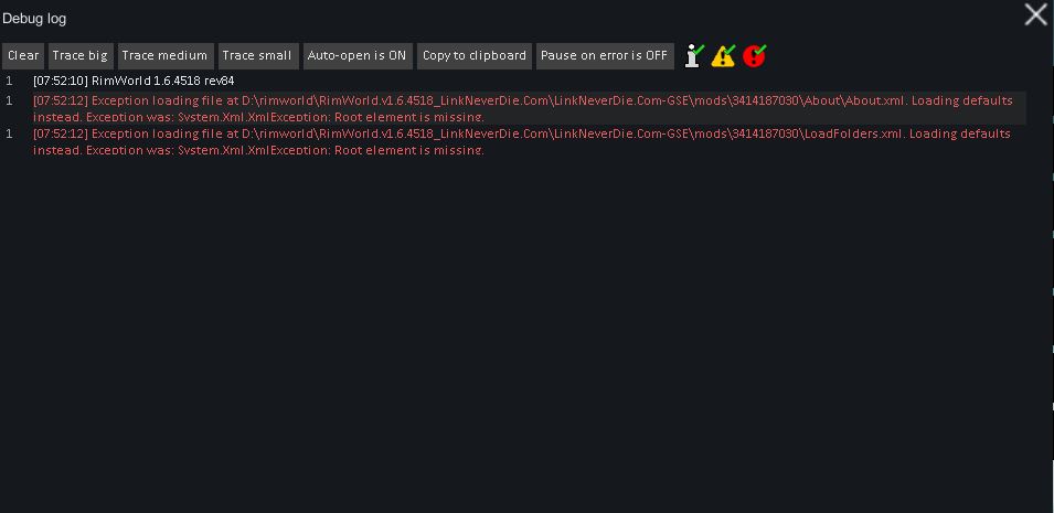 RimWorld mod manager lỗi không thể tải và cài 1 số mod (v1.6)