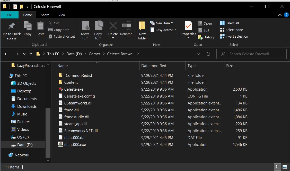 Lỗi cr@ck game celeste