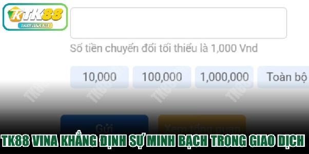 Rút tiền tk88vina.net