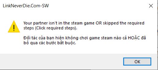 Không connect được qua Steam Join Games