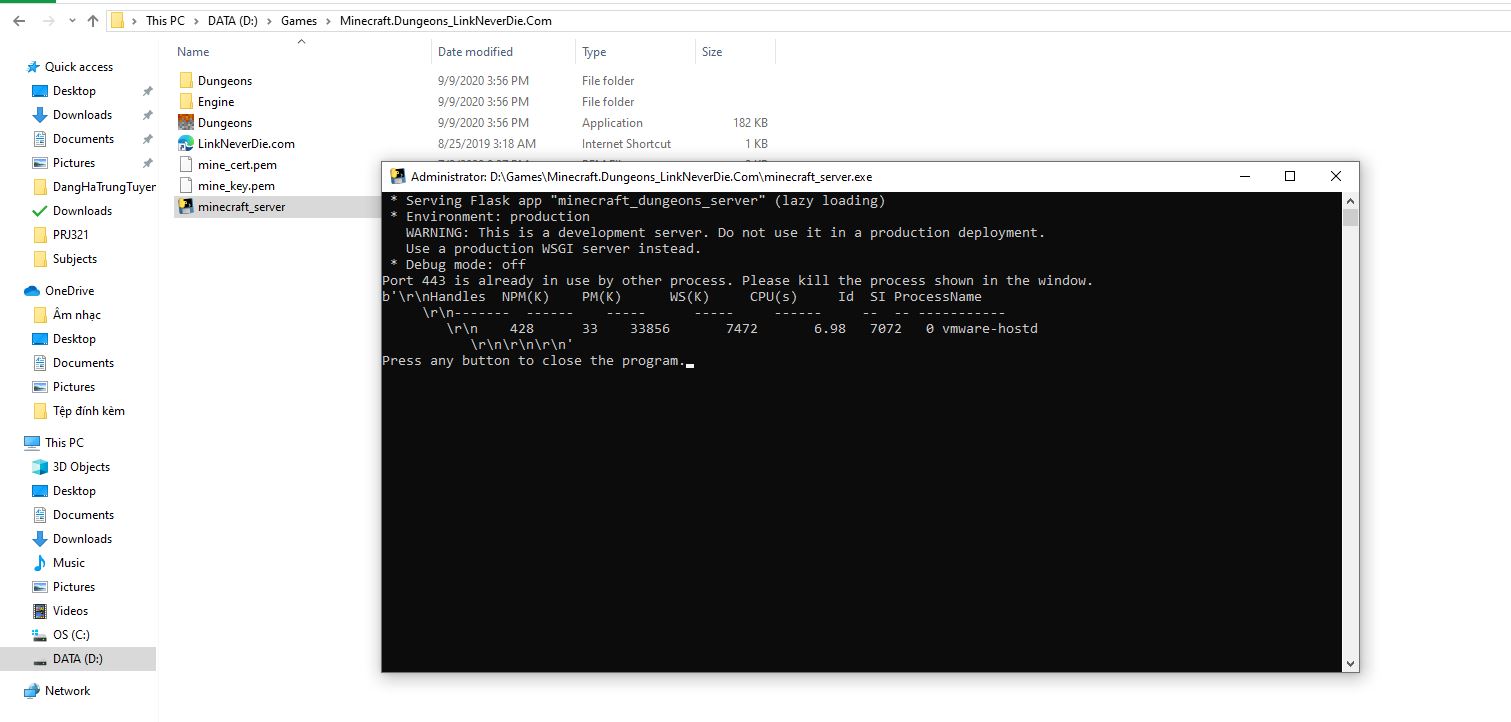 Minecraft Dungeons - lỗi tài khoản không sở hữu game Minecraft Dungeons - lỗi tài khoản không sở hữu game