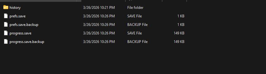 Lỗi reset về pre update save file mỗi lần vào lại game Slay the spire 2
