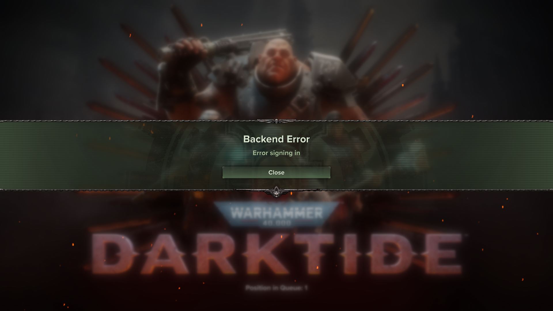 Lỗi Error signing in Warhammer 40,000: Darktide Lỗi Error signing in Warhammer 40,000: Darktide