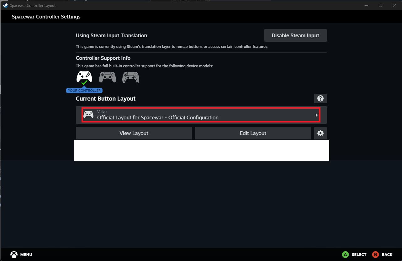 [Tutorial] Nhận tay cầm đối với các game Online Steam sử dụng Spacewar (480)