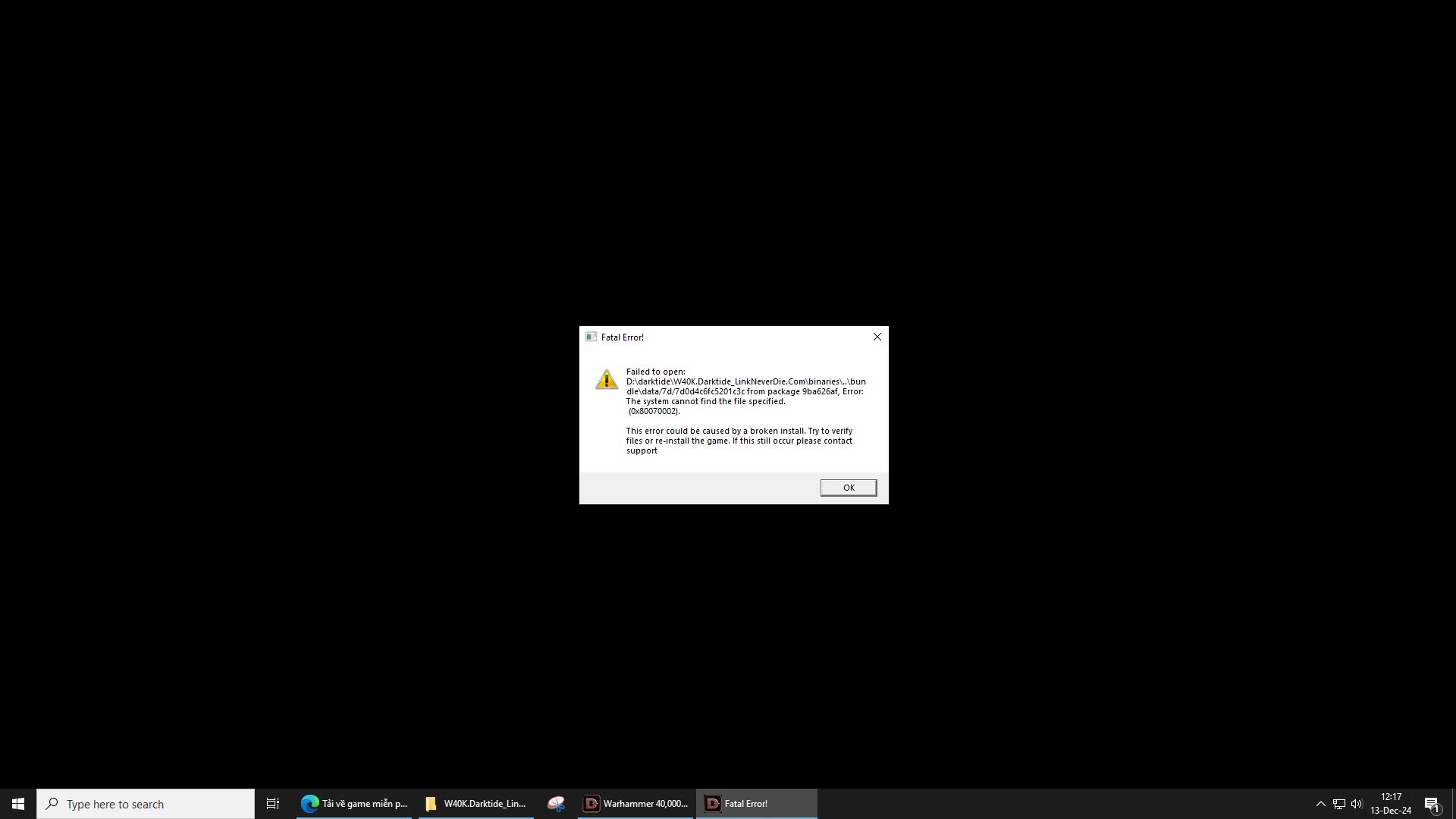 Warhammer 40k darktide update 1.6.3 bị lỗi Warhammer 40k darktide update 1.6.3 bị lỗi