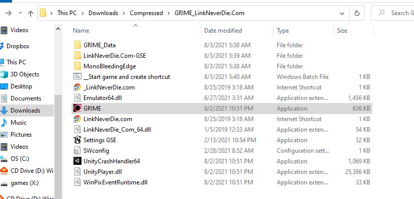 vào game Grime nó hiện 2 cái logo rồi văng ra