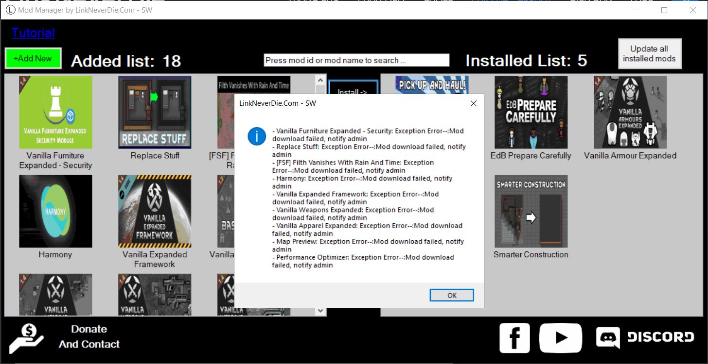 RIMWORLD - LND Mod Manager bị lỗi nhiều mod RIMWORLD - LND Mod Manager bị lỗi nhiều mod