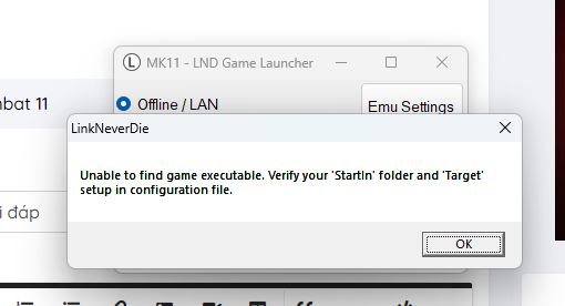Lỗi Unble to find game Mortal Kombat 11 Lỗi Unble to find game Mortal Kombat 11