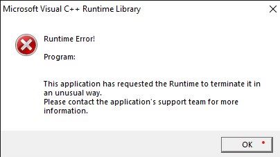 Lỗi C++ runtime trò chơi Gujian 3 Lỗi C++ runtime trò chơi Gujian 3