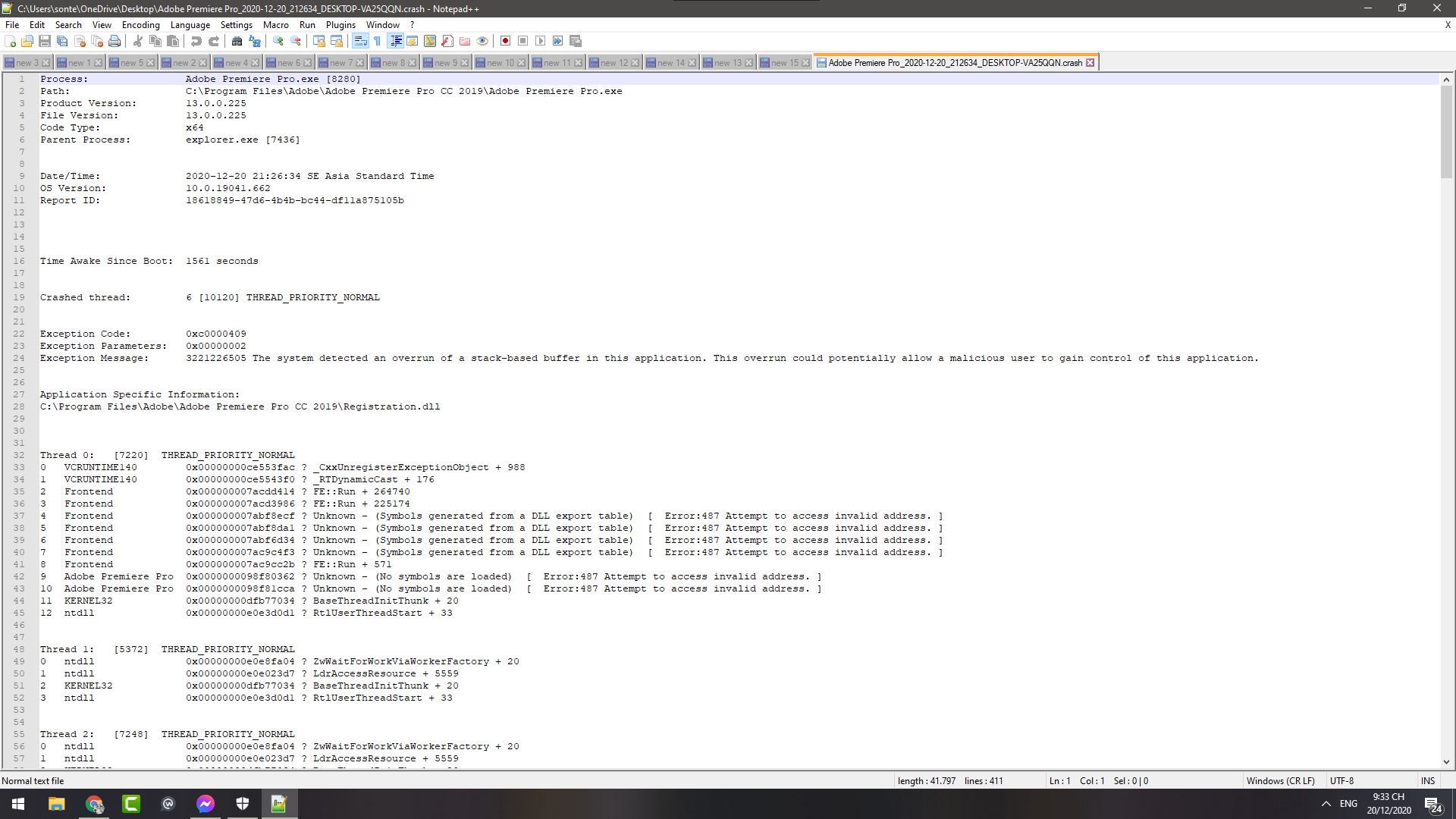 Adobe Premiere Pro 2019 tạo file .crash ngay lúc khởi động Adobe Premiere Pro 2019 tạo file .crash ngay lúc khởi động