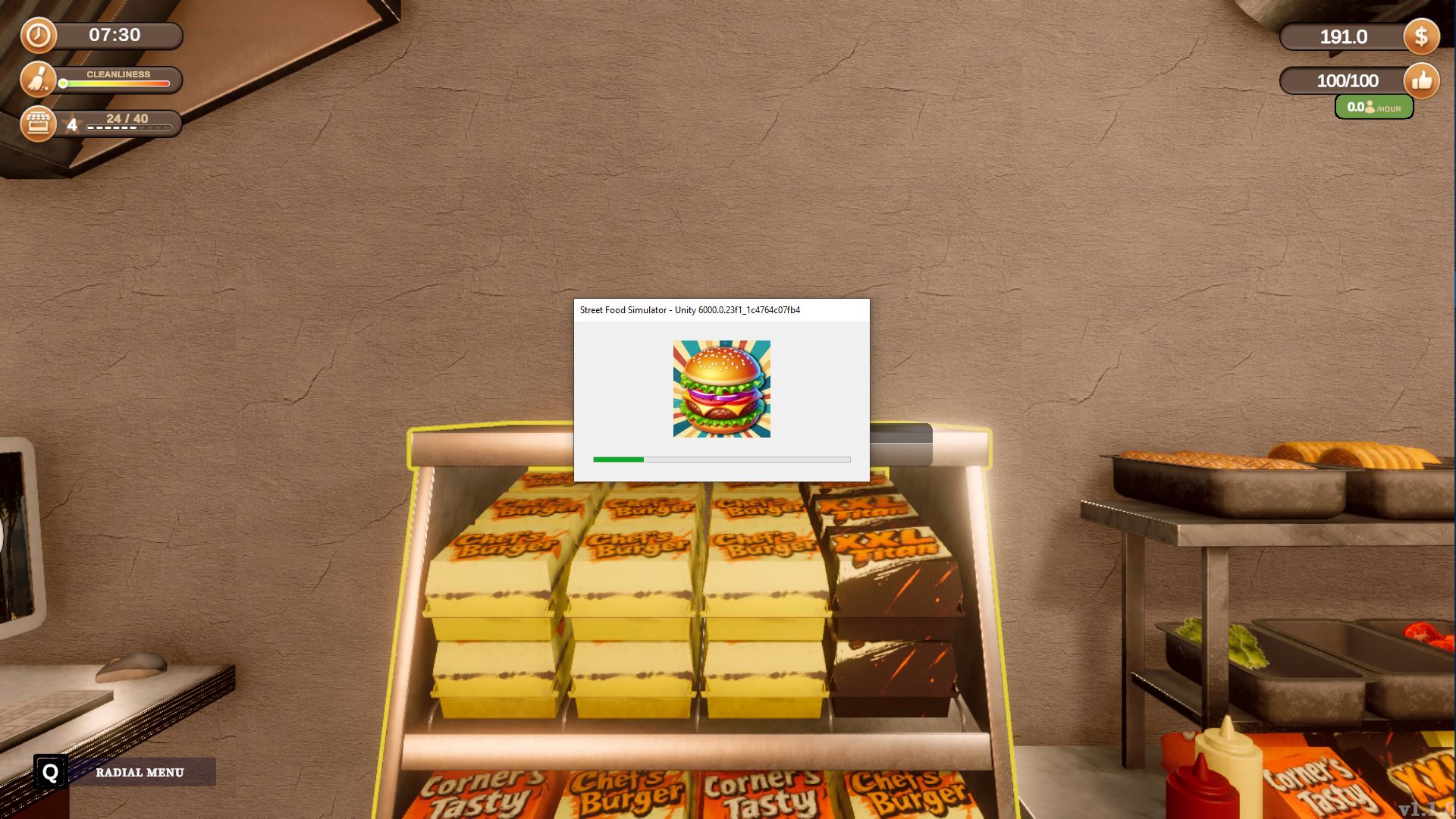 Lỗi crash game Corner Kitchen Simulator