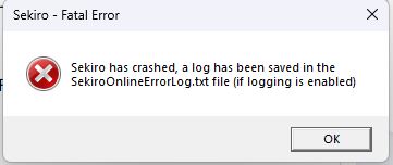 Lỗi fatal error khi chơi sekiro online Lỗi fatal error khi chơi sekiro online