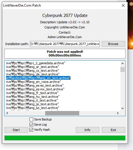 Lỗi update Cyberpunk ver 2.10 Lỗi update Cyberpunk ver 2.10