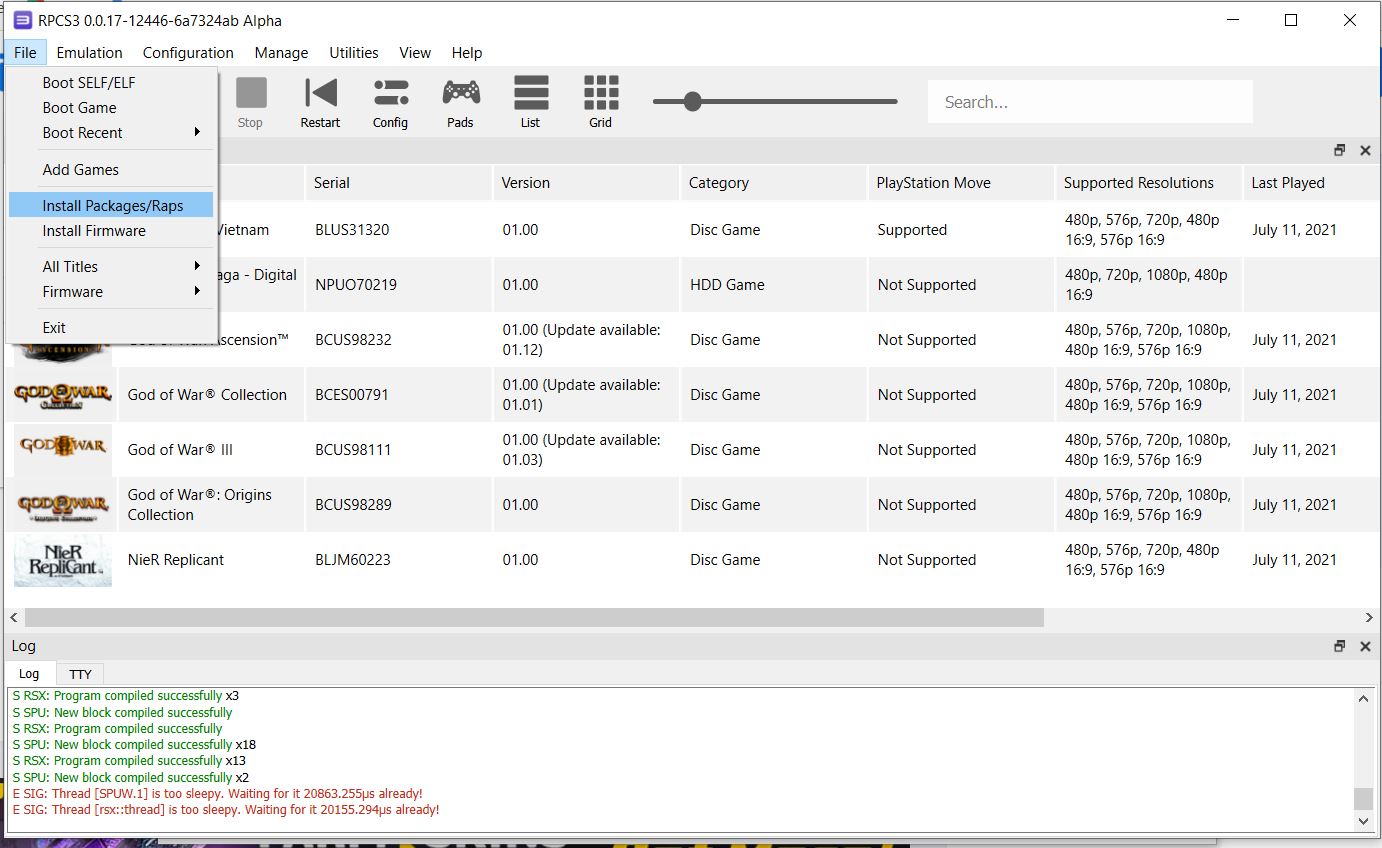 [Hướng dẫn cài đặt và sử dụng] giả lập PS3 bằng phần mềm RPCS3