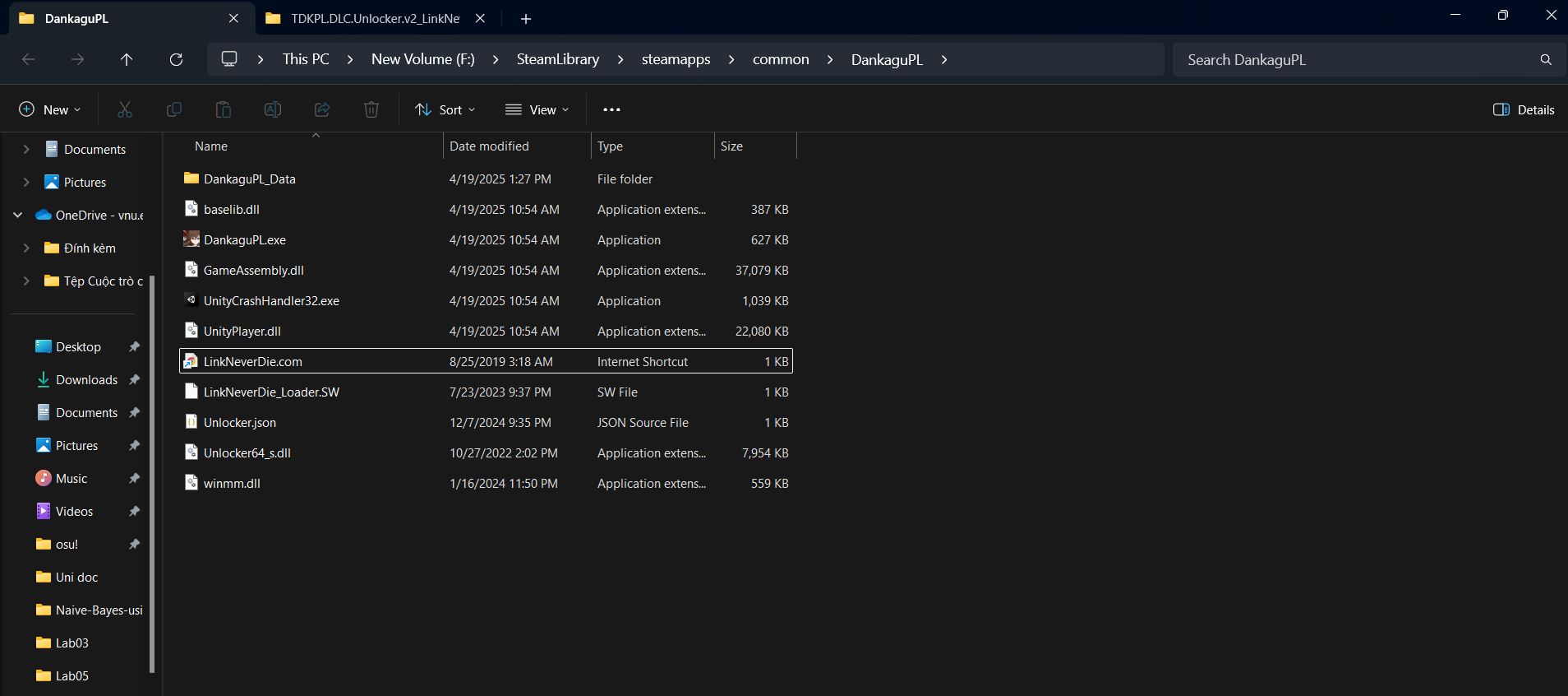 DLC unlocker game Touhou Danmaku Kagura Phantasia Lost không hoạt động