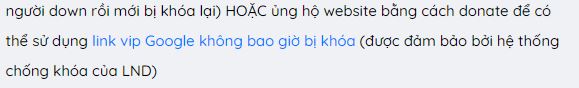 Vấn đề link vip