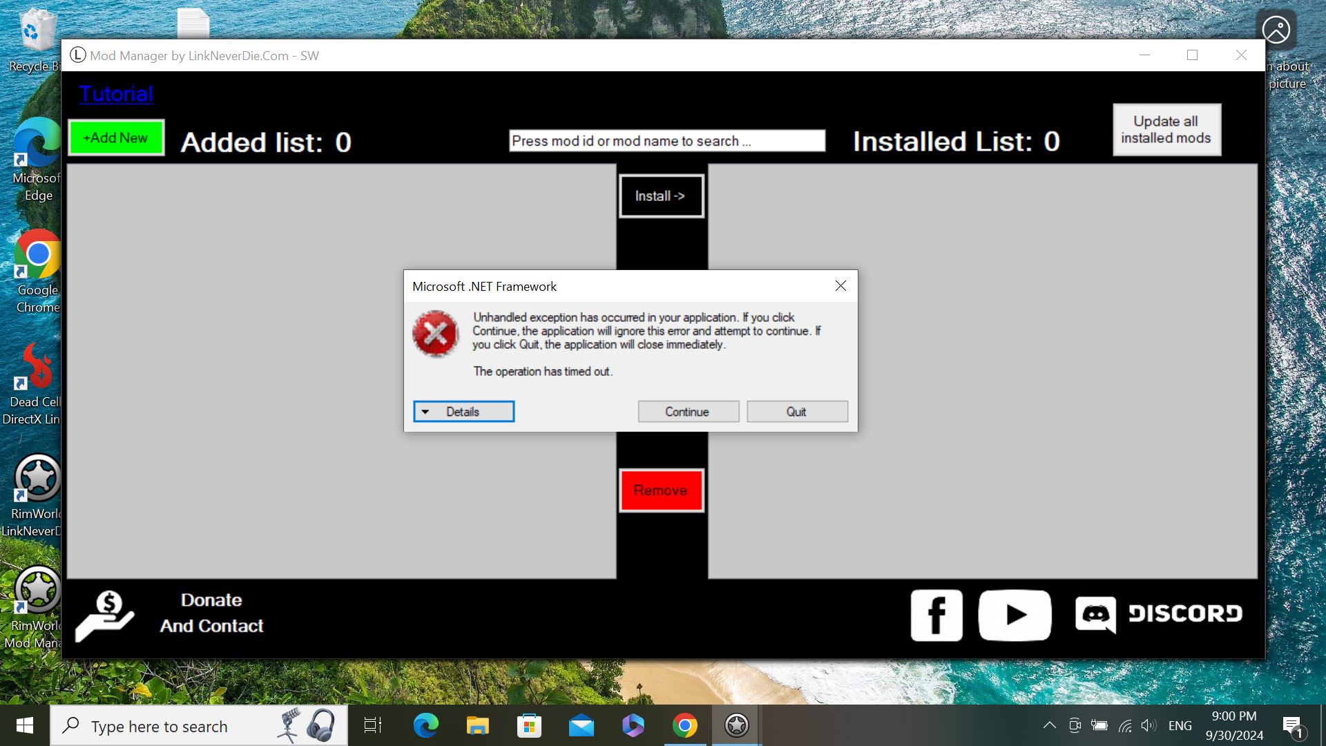 rimworld lỗi mod manager time out rimworld lỗi mod manager time out
