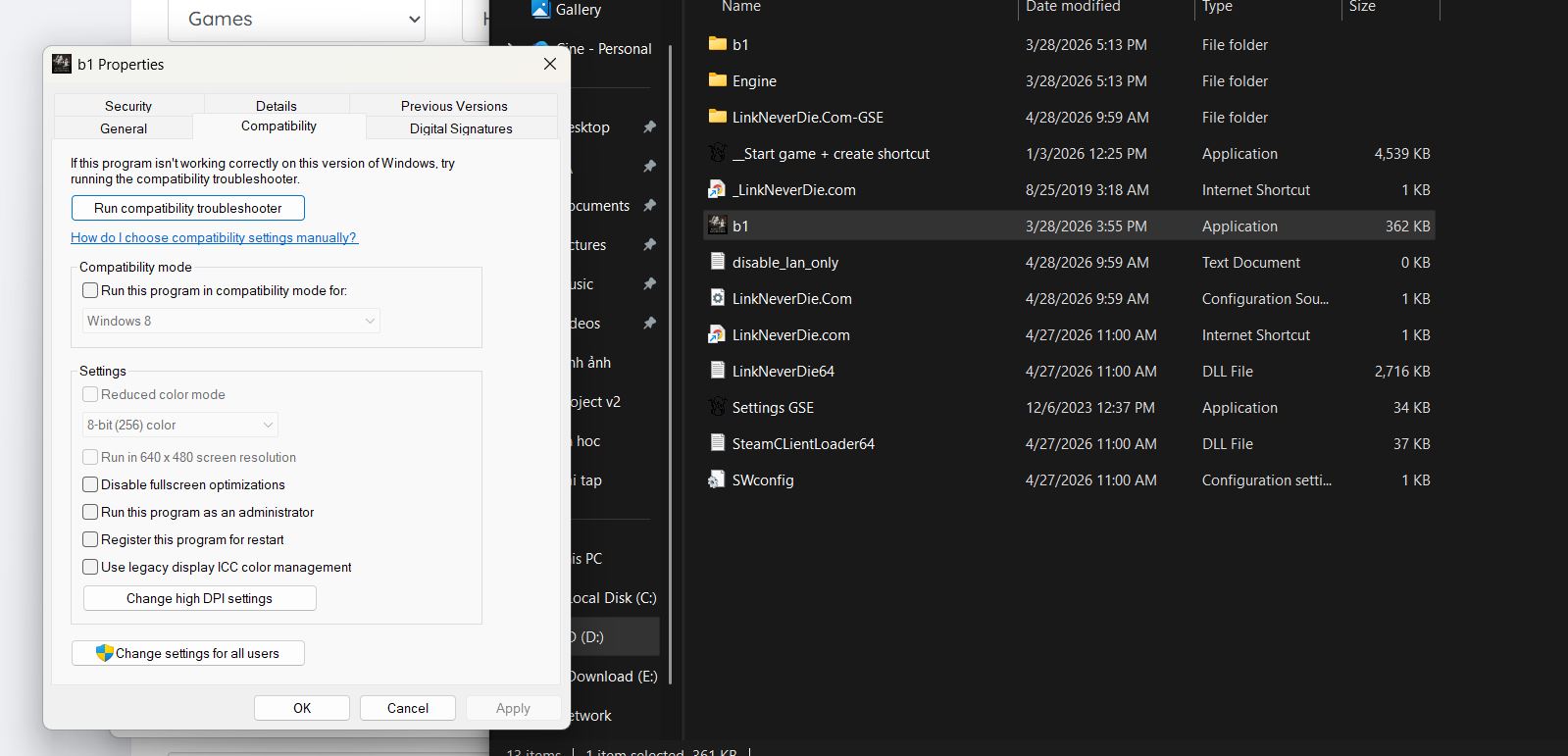 không mở được game dù đã chạy file start + create shortcut không mở được game dù đã chạy file start + create shortcut