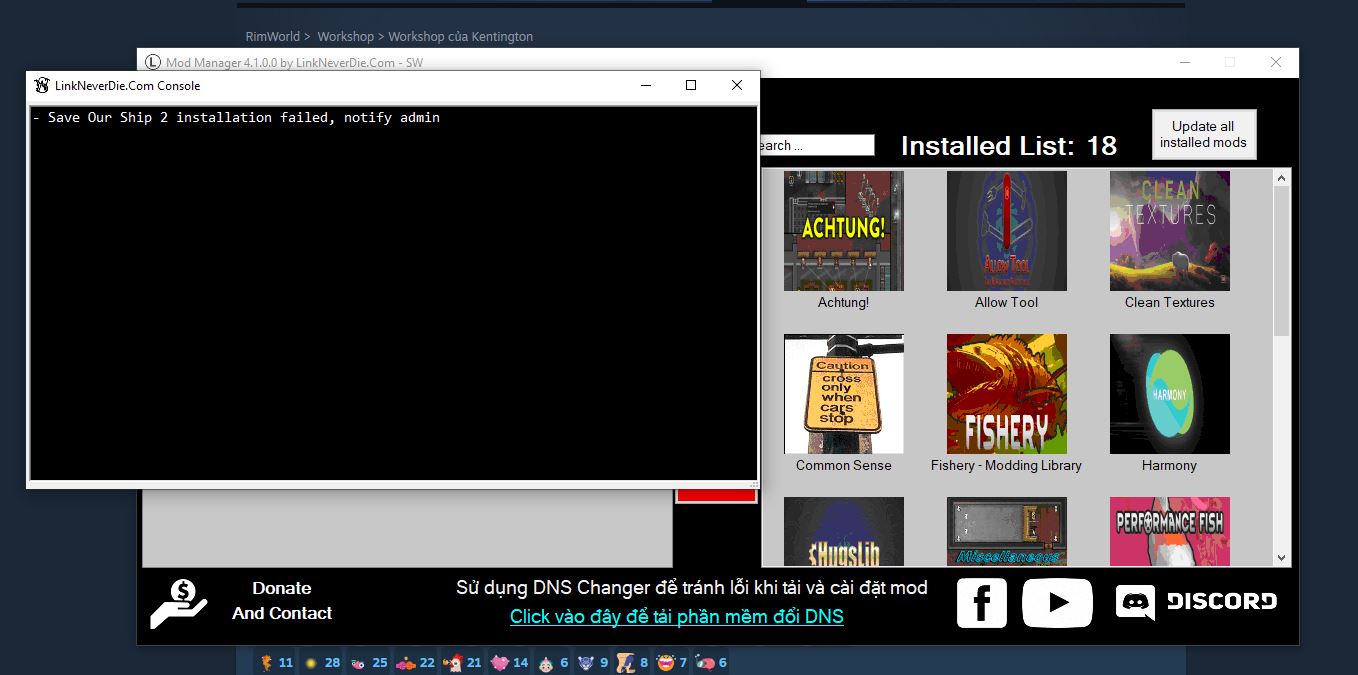Lỗi Mod Manager RimWorld
