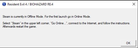 Lỗi báo steam đang ở offline mod