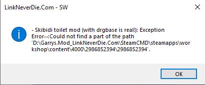 Gmod bị lỗi Mod manager