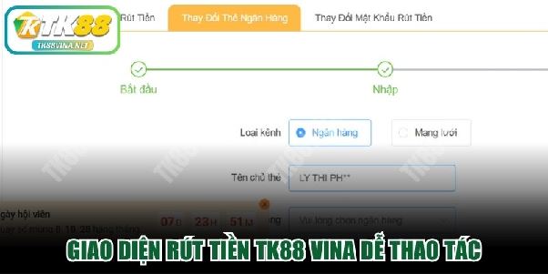 Rút tiền tk88vina.net
