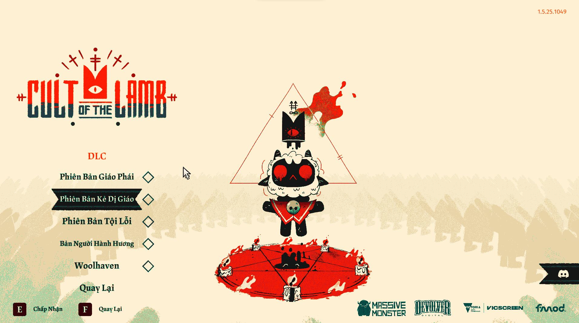 DLC không hoạt động trong Cult Of The Lamb DLC không hoạt động trong Cult Of The Lamb