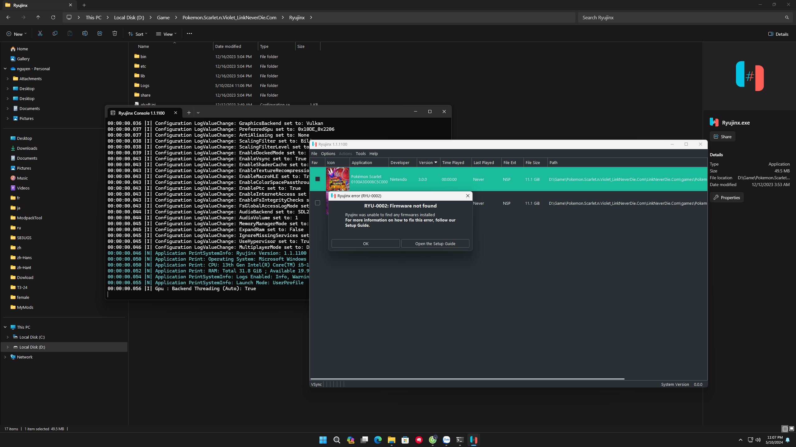lỗi khi mở game trong ruyjinx lỗi khi mở game trong ruyjinx