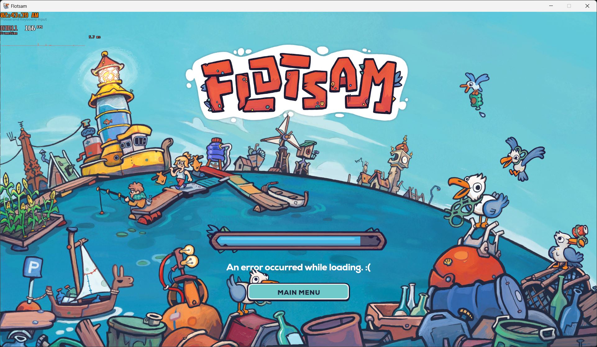 Flotsam ko vào game đc