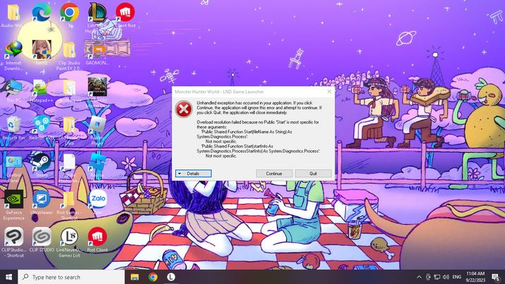 vào game monster hunter world lỗi unhandled exception vào game monster hunter world lỗi unhandled exception